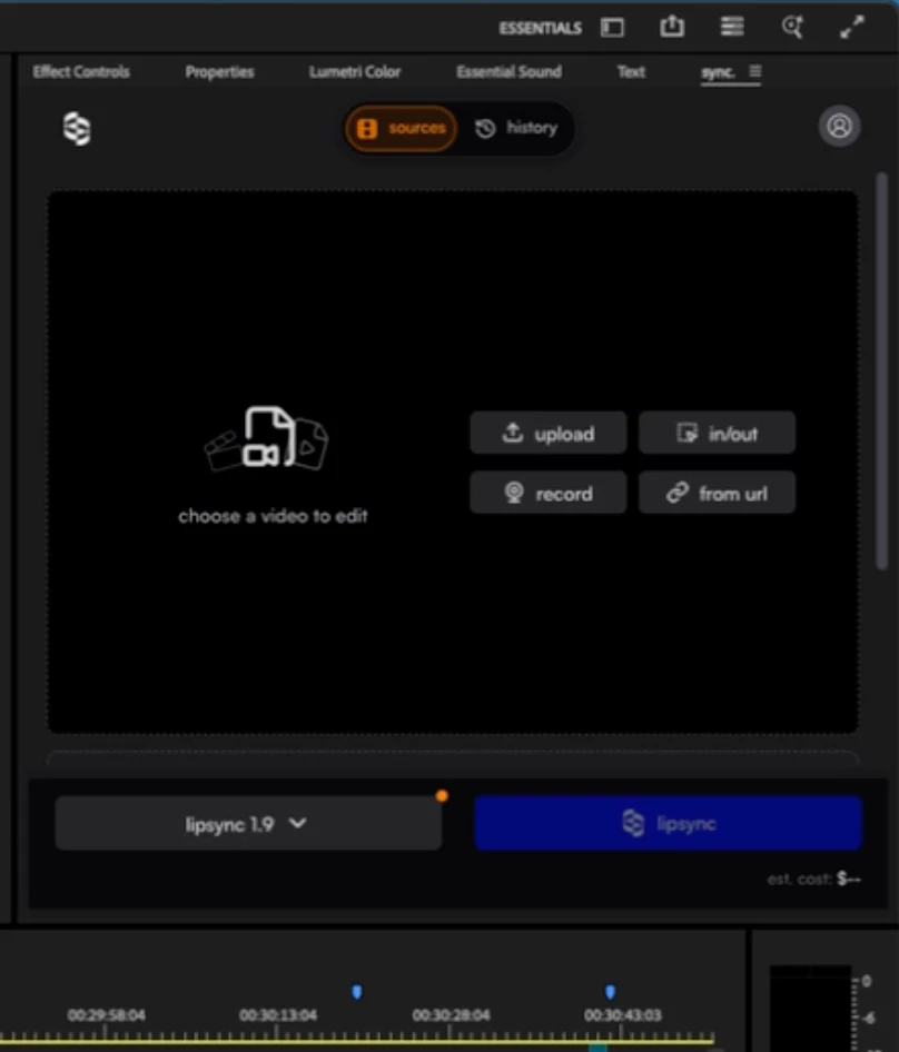 A dark video-processing prototype with upload and generation controls.
