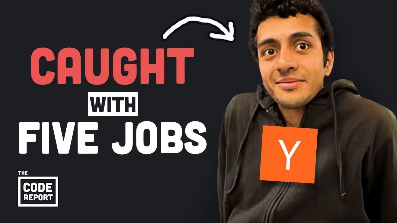 A video thumbnail reading “Caught with five jobs” beside Soham Parekh.