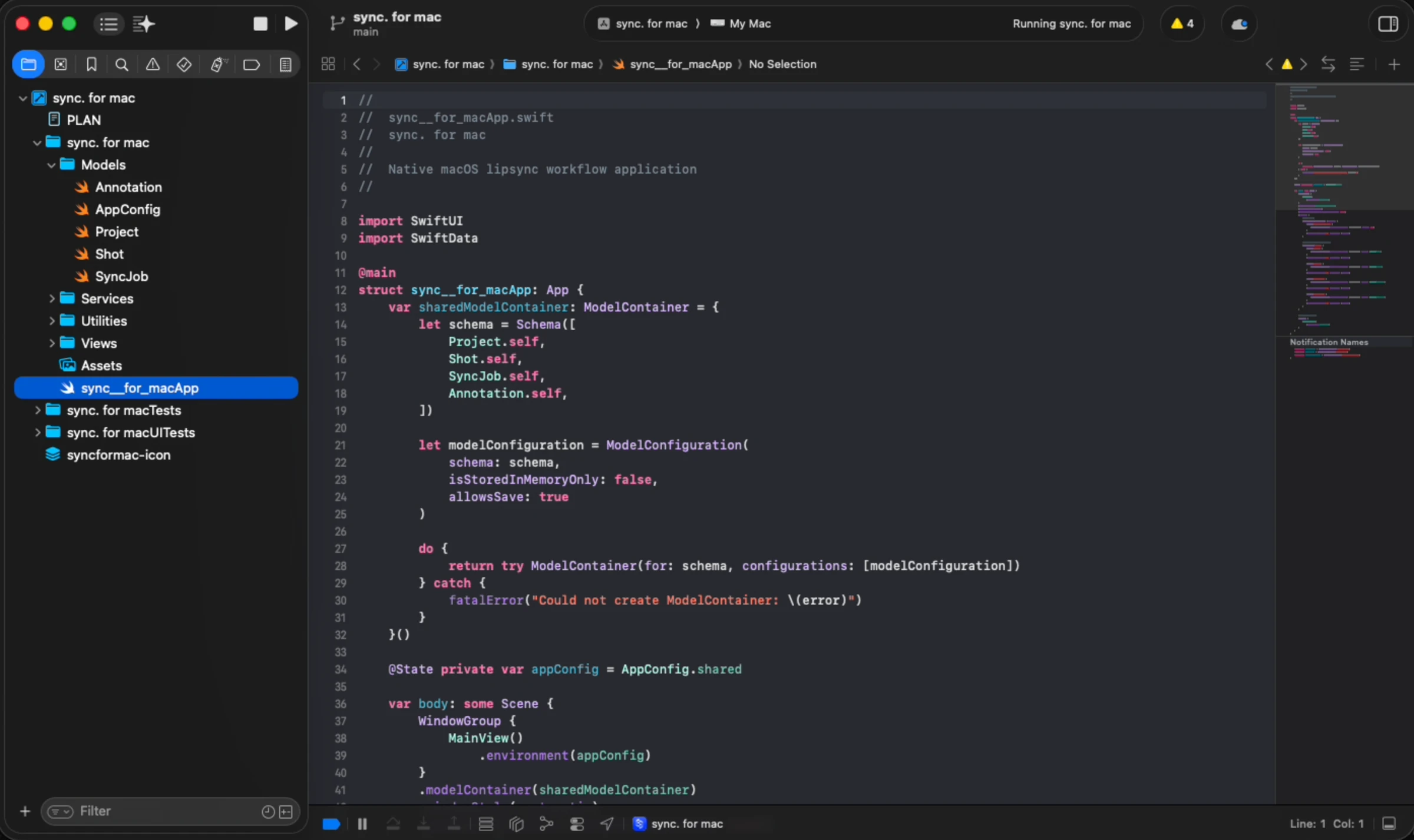 A code editor displaying the source for an app prototype.